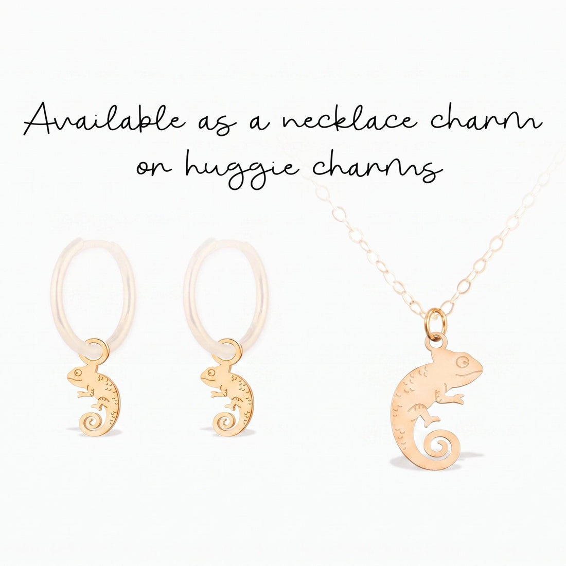 Chameleon Lizard Necklace Charm