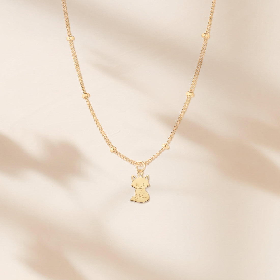 Sitting Fox Charm Necklace