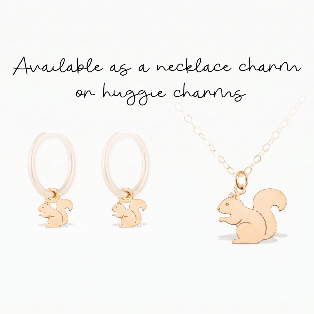 Dainty Squirrel Necklace Charm