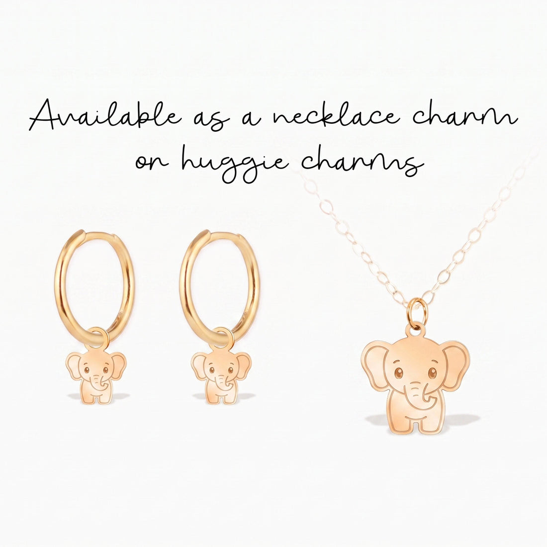 Baby Elephant Necklace Charm