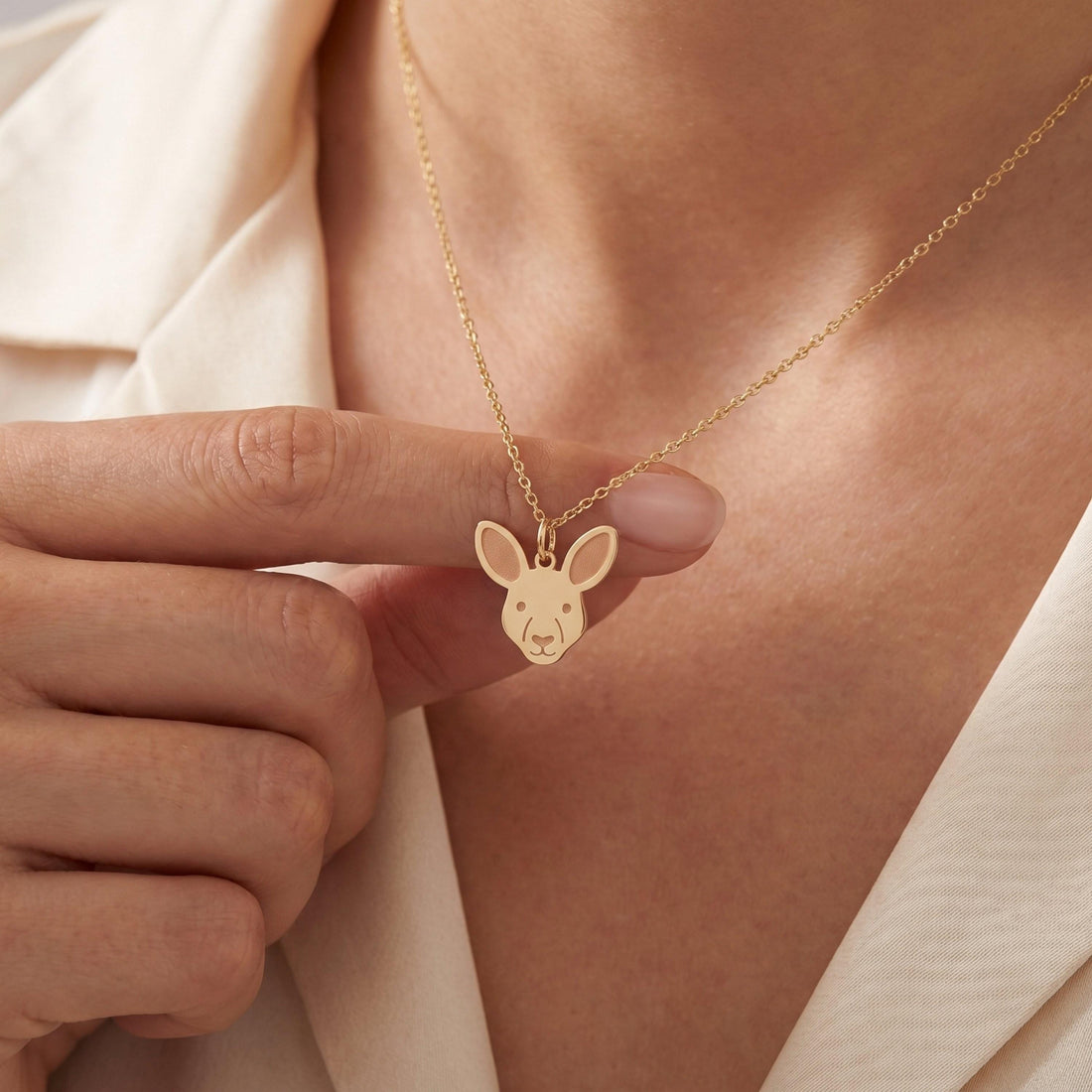 Kangaroo Head Necklace Charm