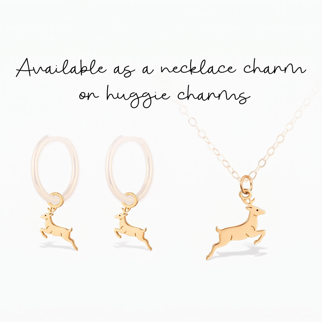 Leaping Deer Necklace Charm