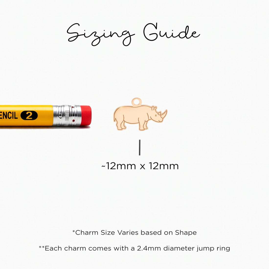 Dainty Rhinoceros Necklace Charm