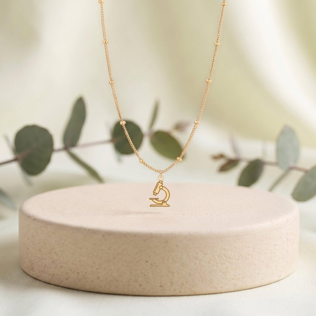 Microscope Charm Beady Necklace