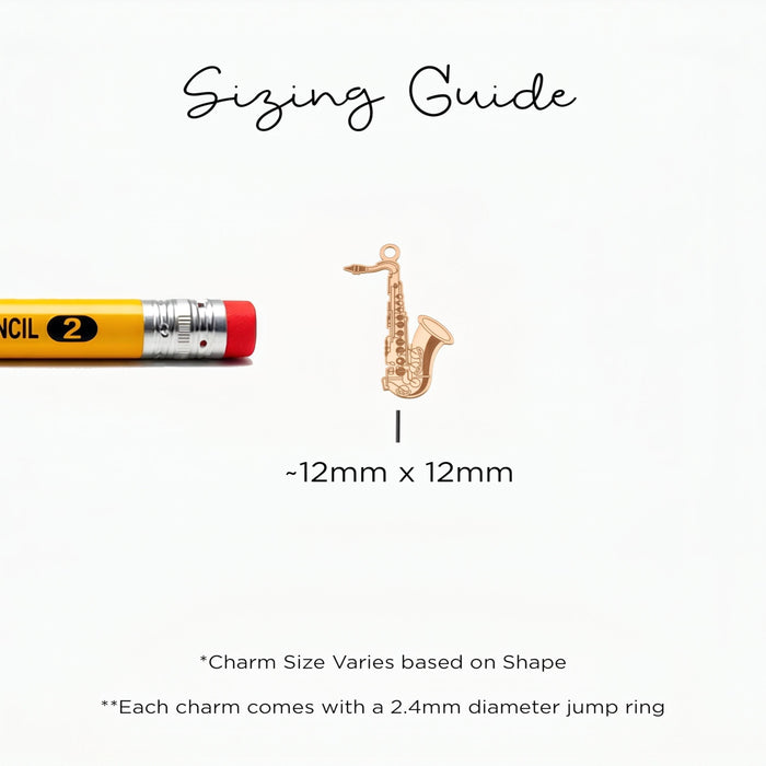 Saxophone Charm Beady Necklace