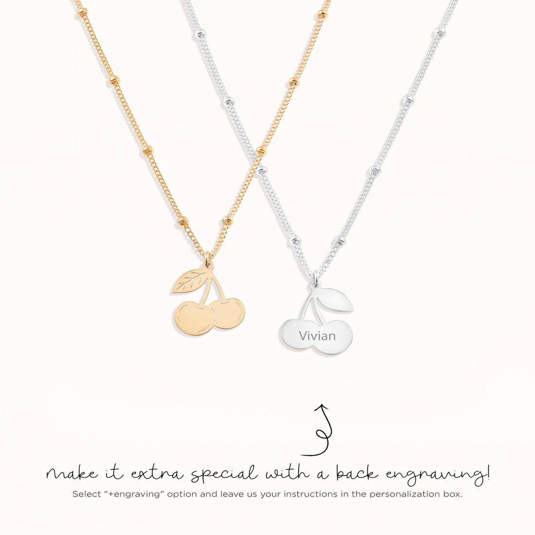 Cherry Fruit Charm Necklace