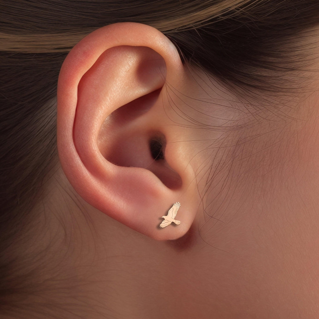 Flying Eagle Stud Earrings