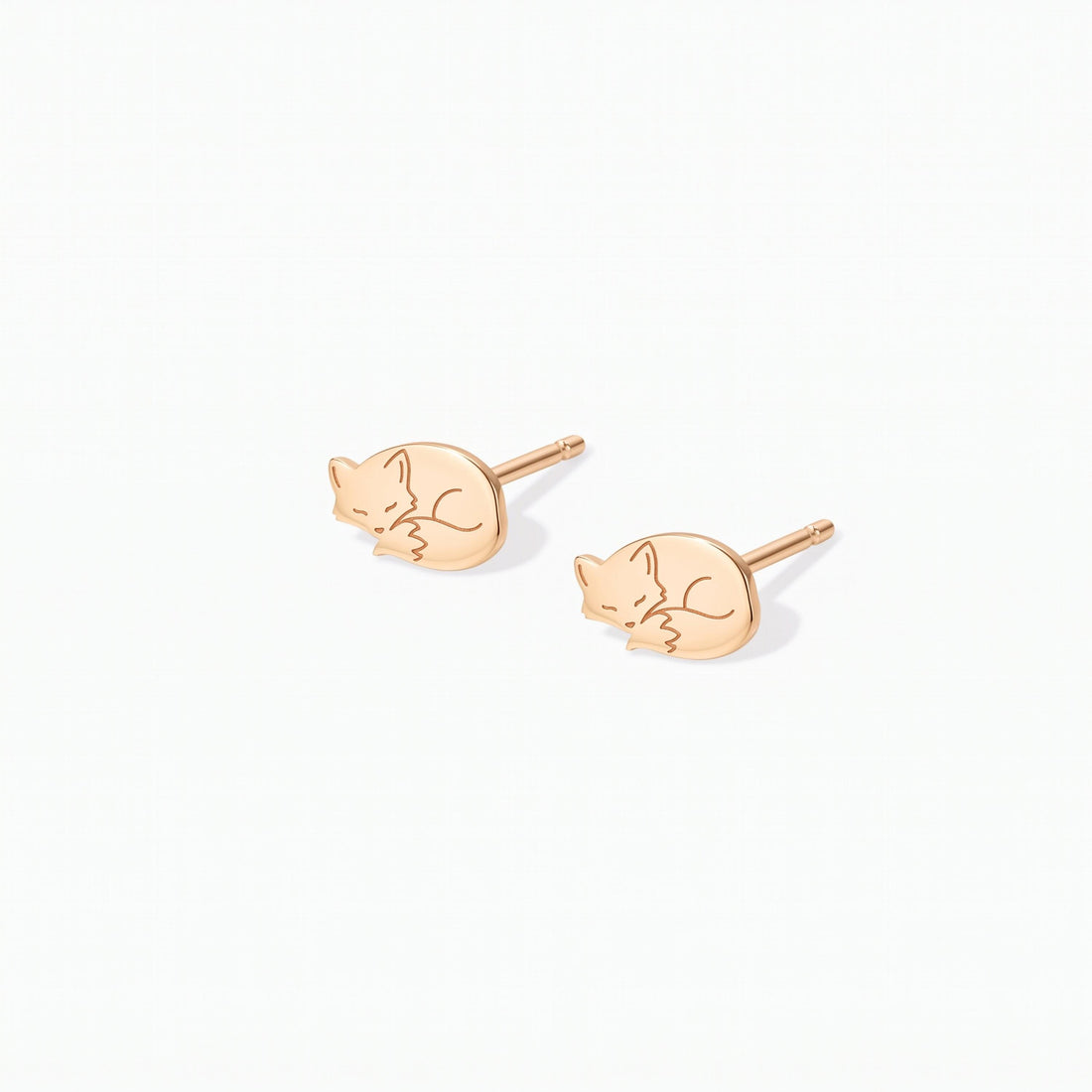 Sleeping Fox Stud Earrings