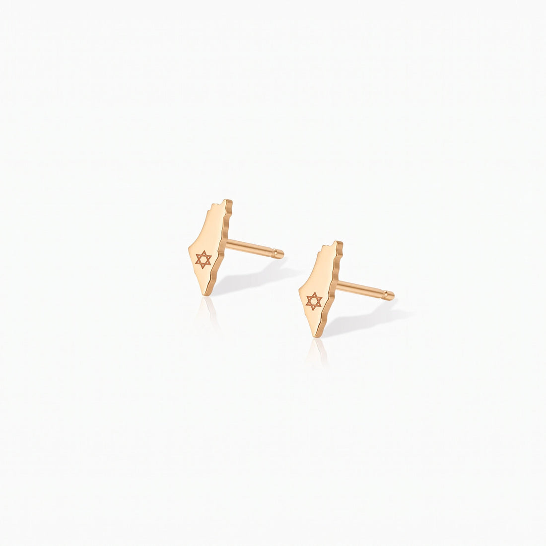 Israel Map Charm Studs