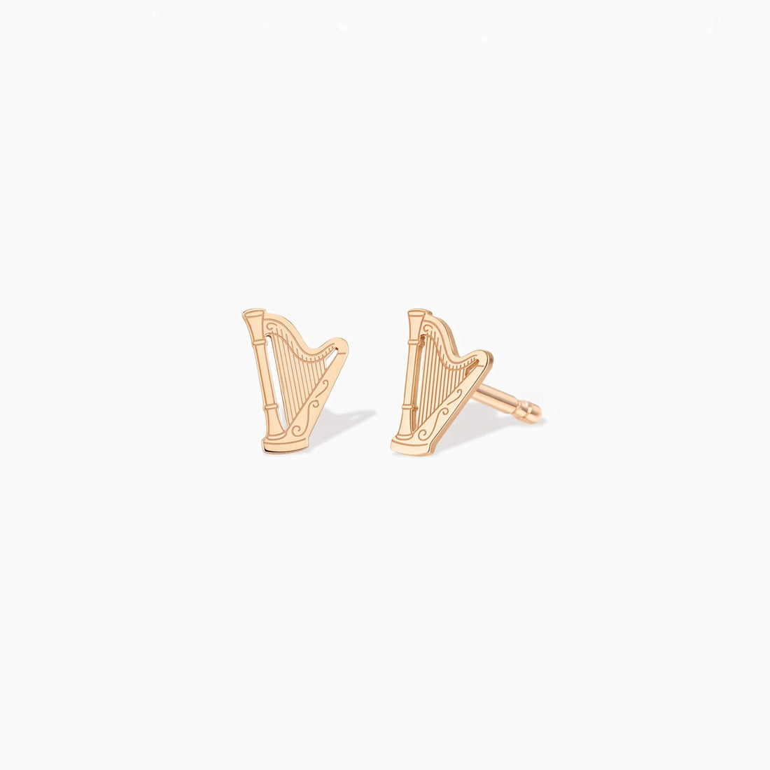 Concert Harp Charm Stud Earrings