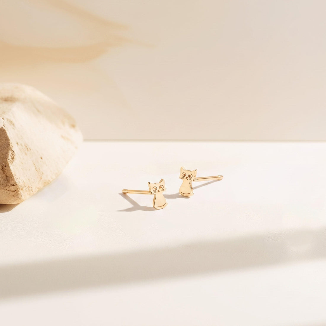 Sitting Cat Stud Earrings