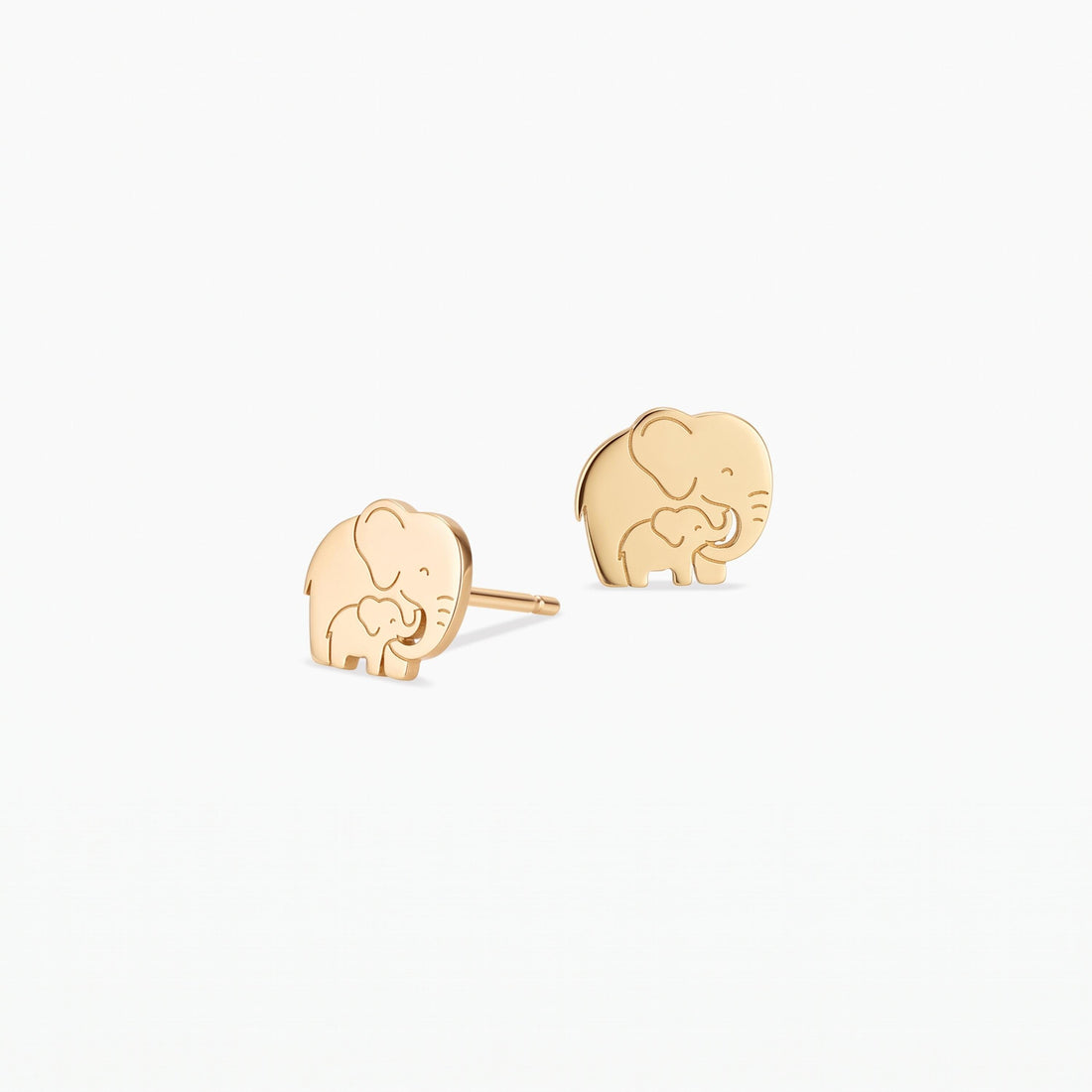 Elephant Baby Elephant Stud Earrings
