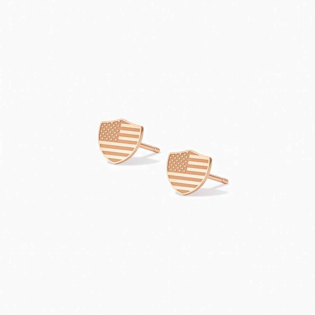 US Flag Shield Stud Earrings