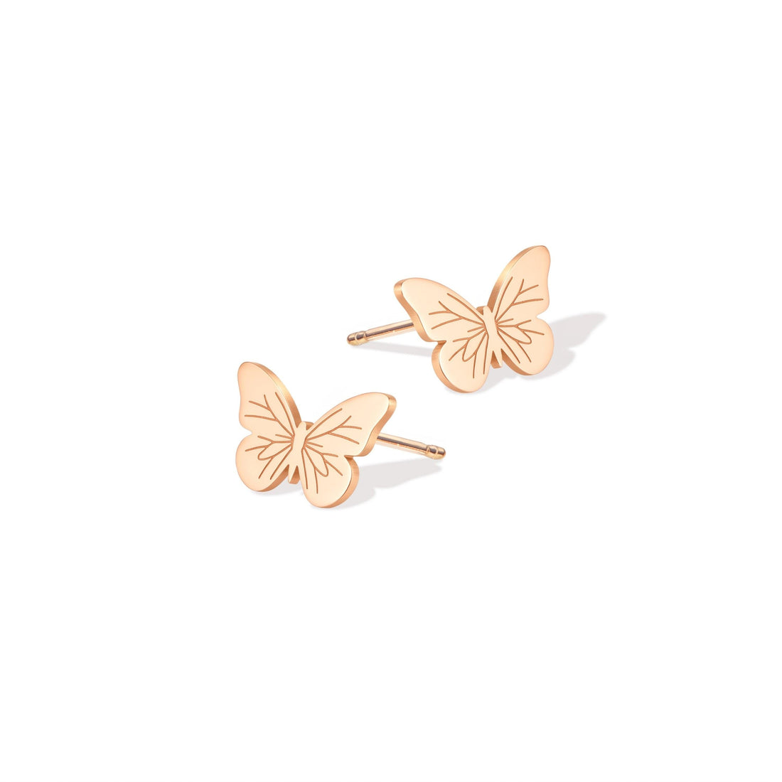 Butterfly Charm Stud Earrings