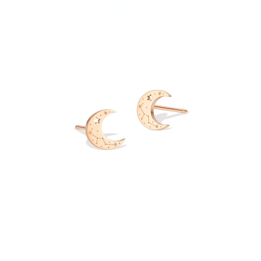 Crescent Moon Stud Earrings