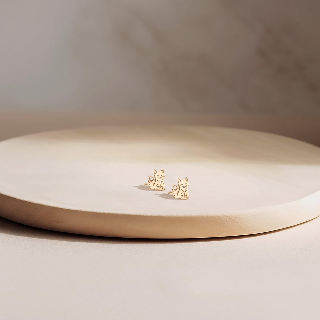 Sitting Fox Stud Earrings