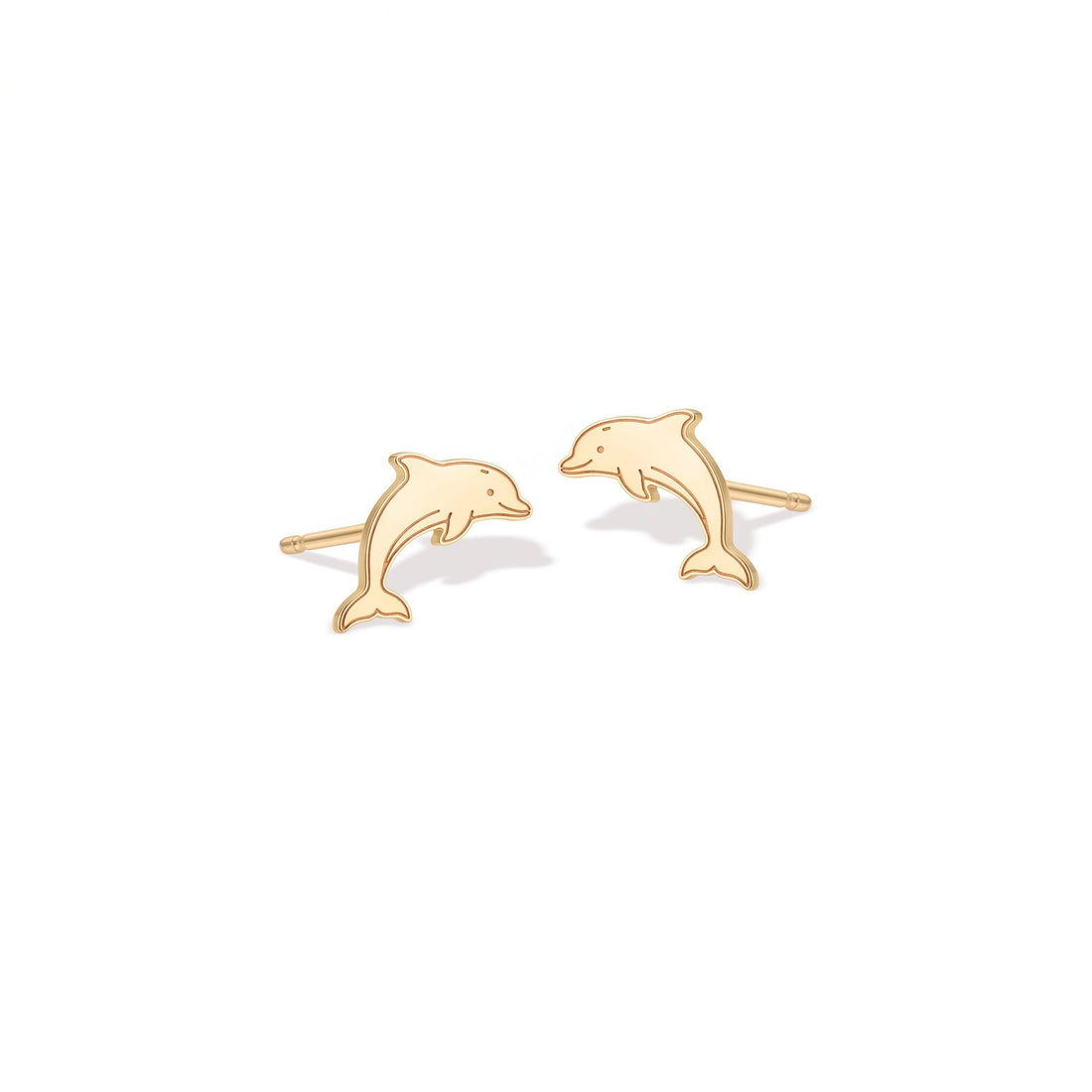 Dolphin Charm Stud Earrings