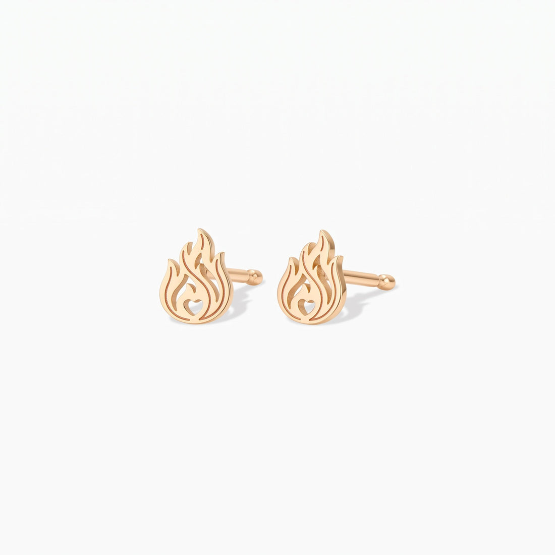 Heart Flame Stud Earrings