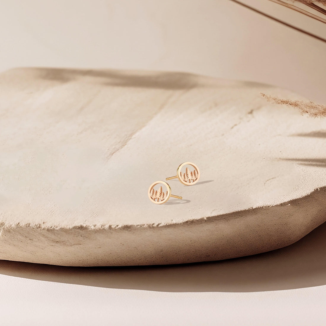 Pine Forest Charm Stud Earrings