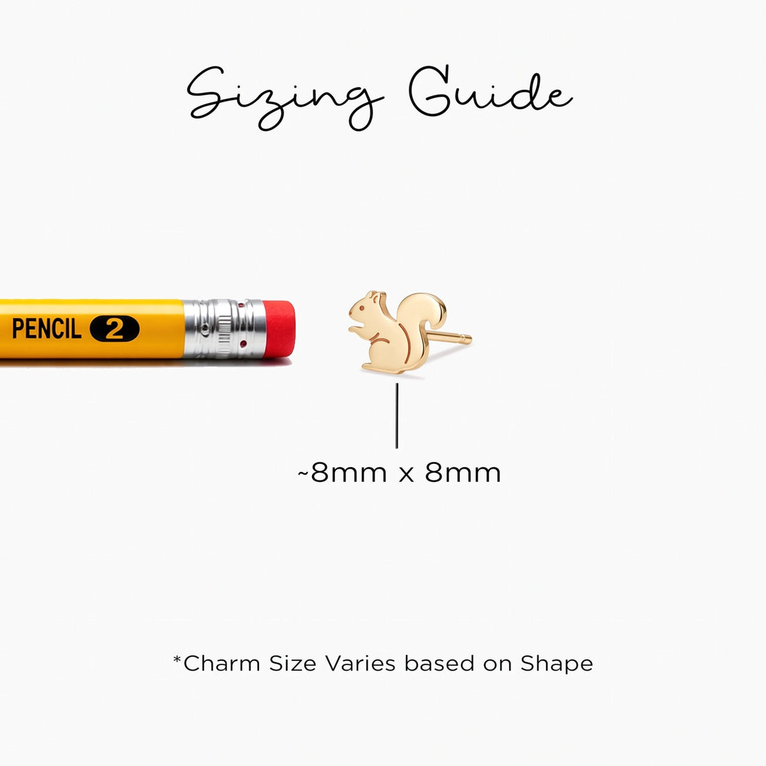Squirrel Charm Stud Earrings