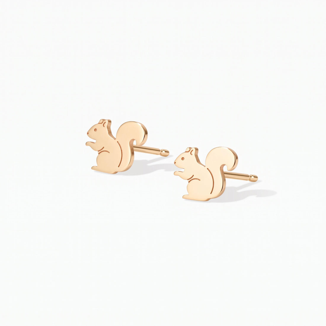 Squirrel Charm Stud Earrings