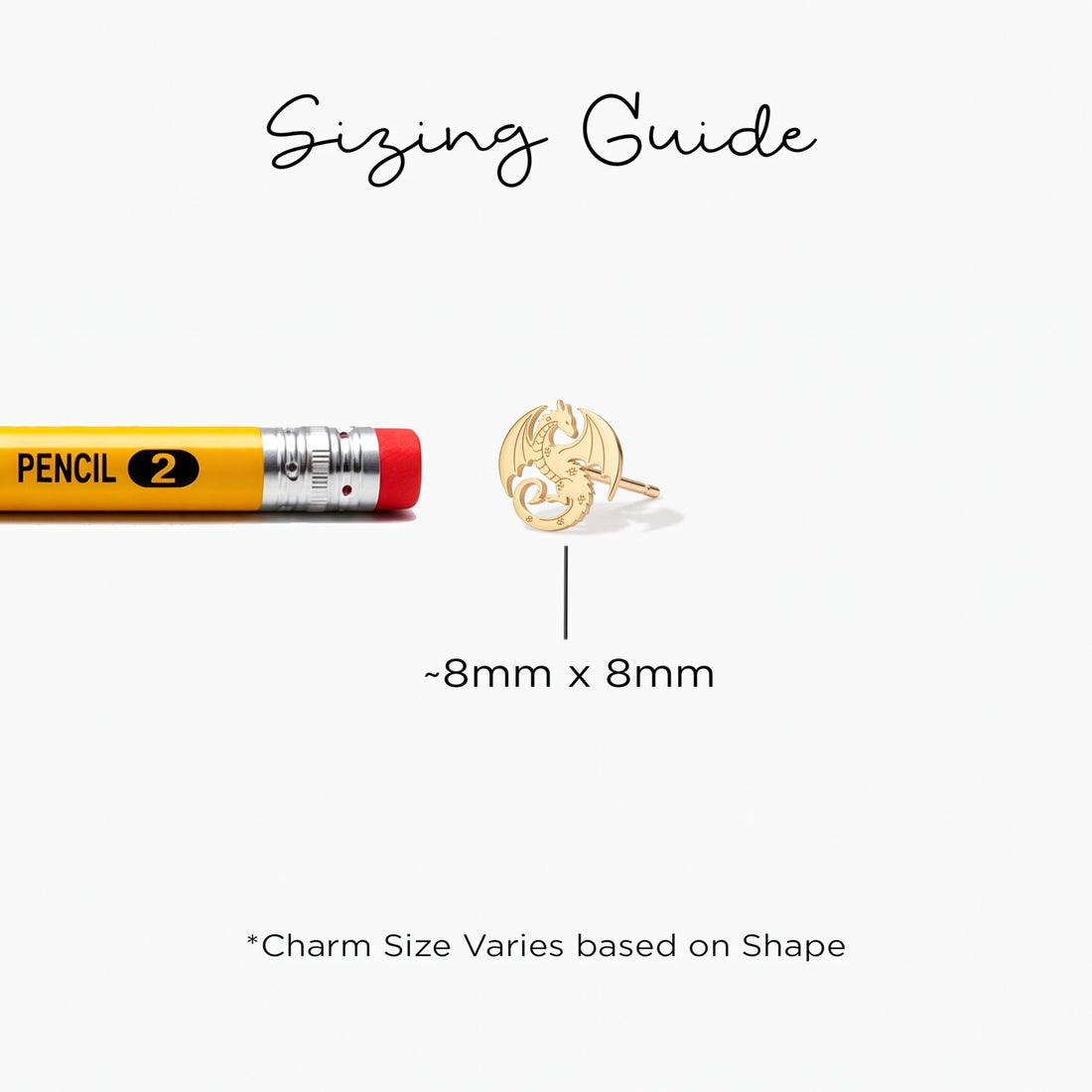 Dragon Charm Stud Earrings