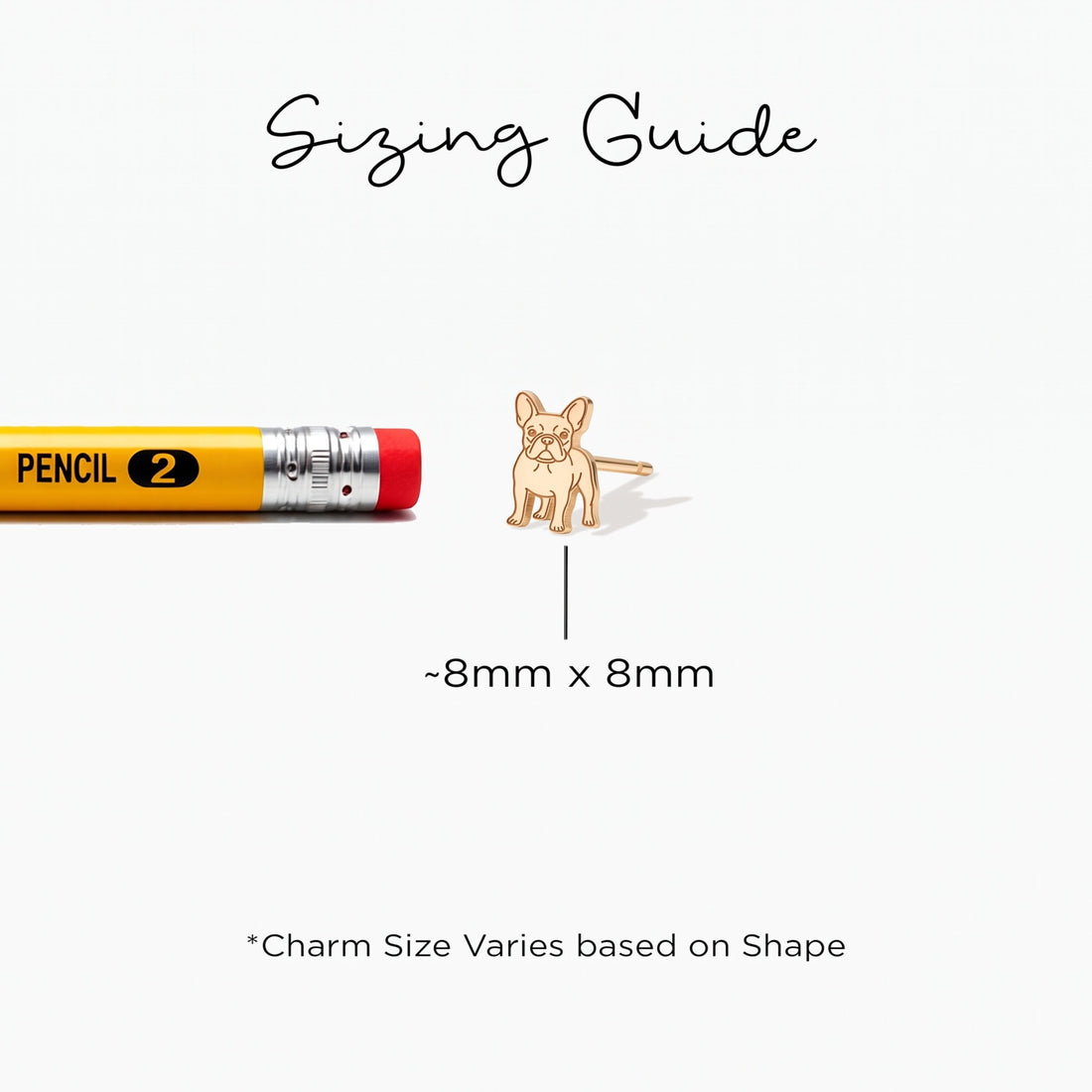 French Bulldog Charm Stud Earrings