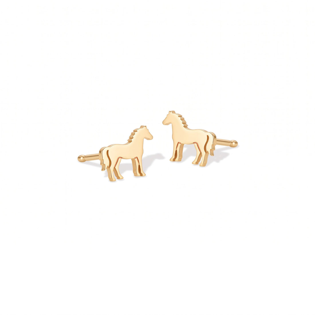 Horse Figure Stud Earrings