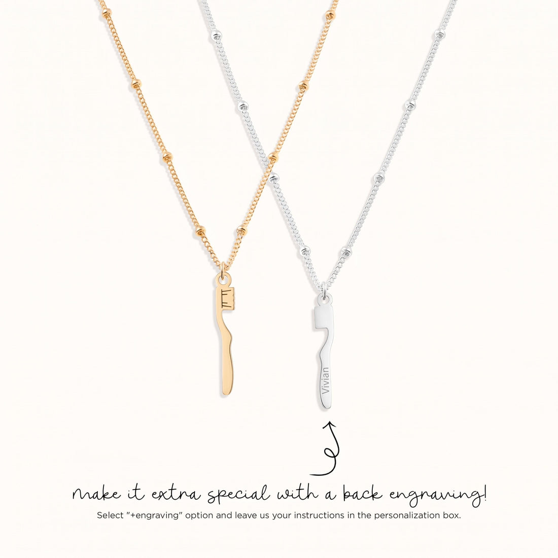Tooth Charm Beady Necklace
