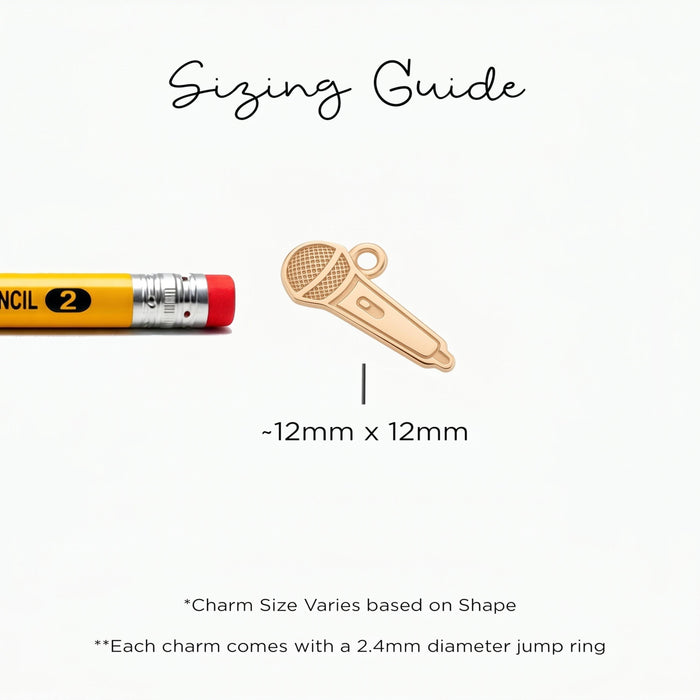 Microphone Charm Beady Necklace
