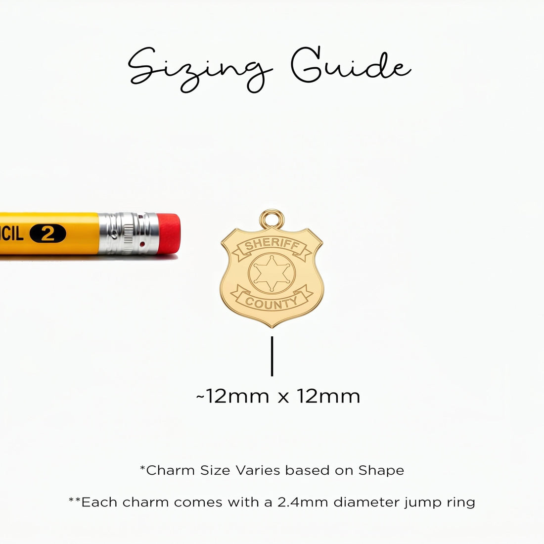 Sheriff Badge Charm Necklace