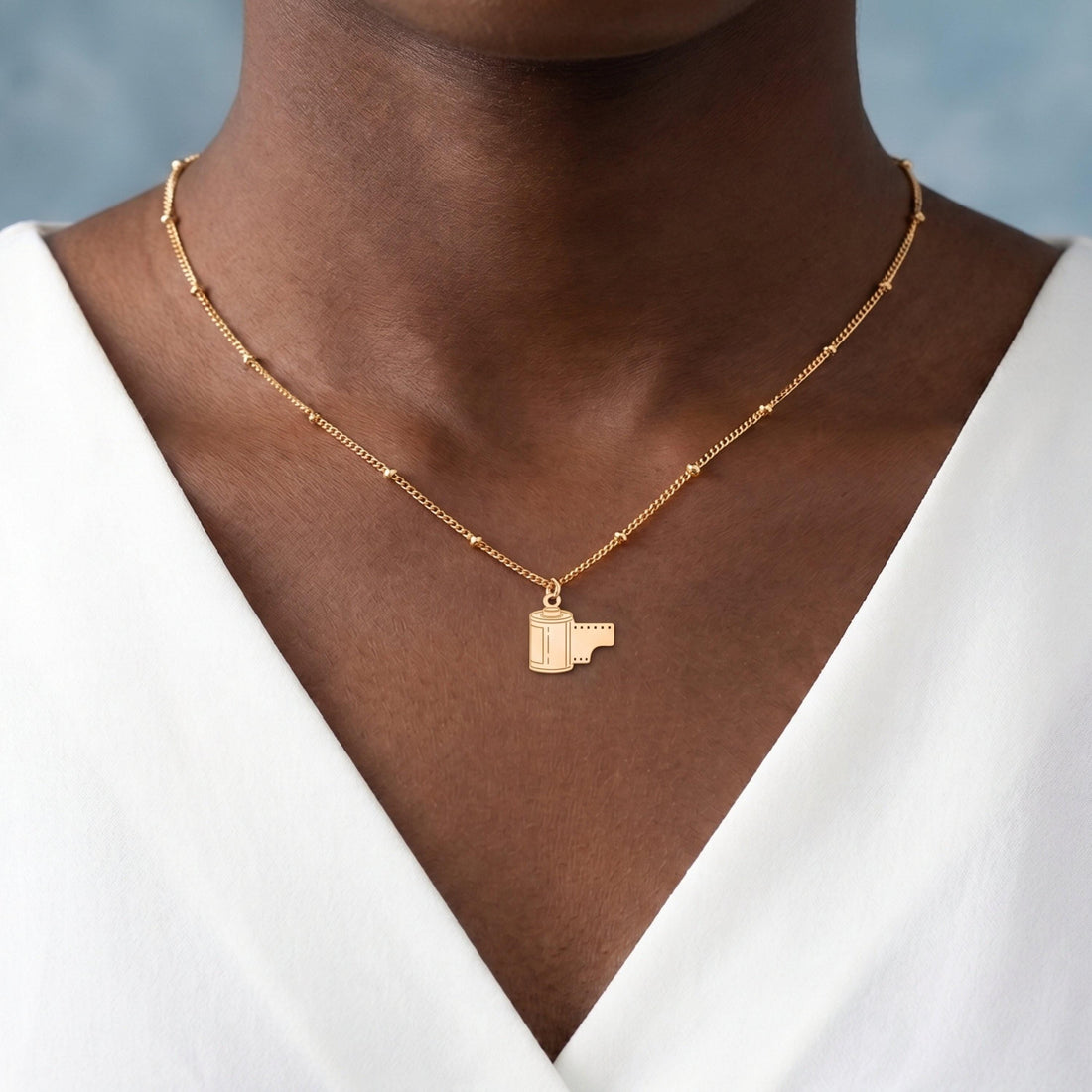 Film Camera Beady Necklace
