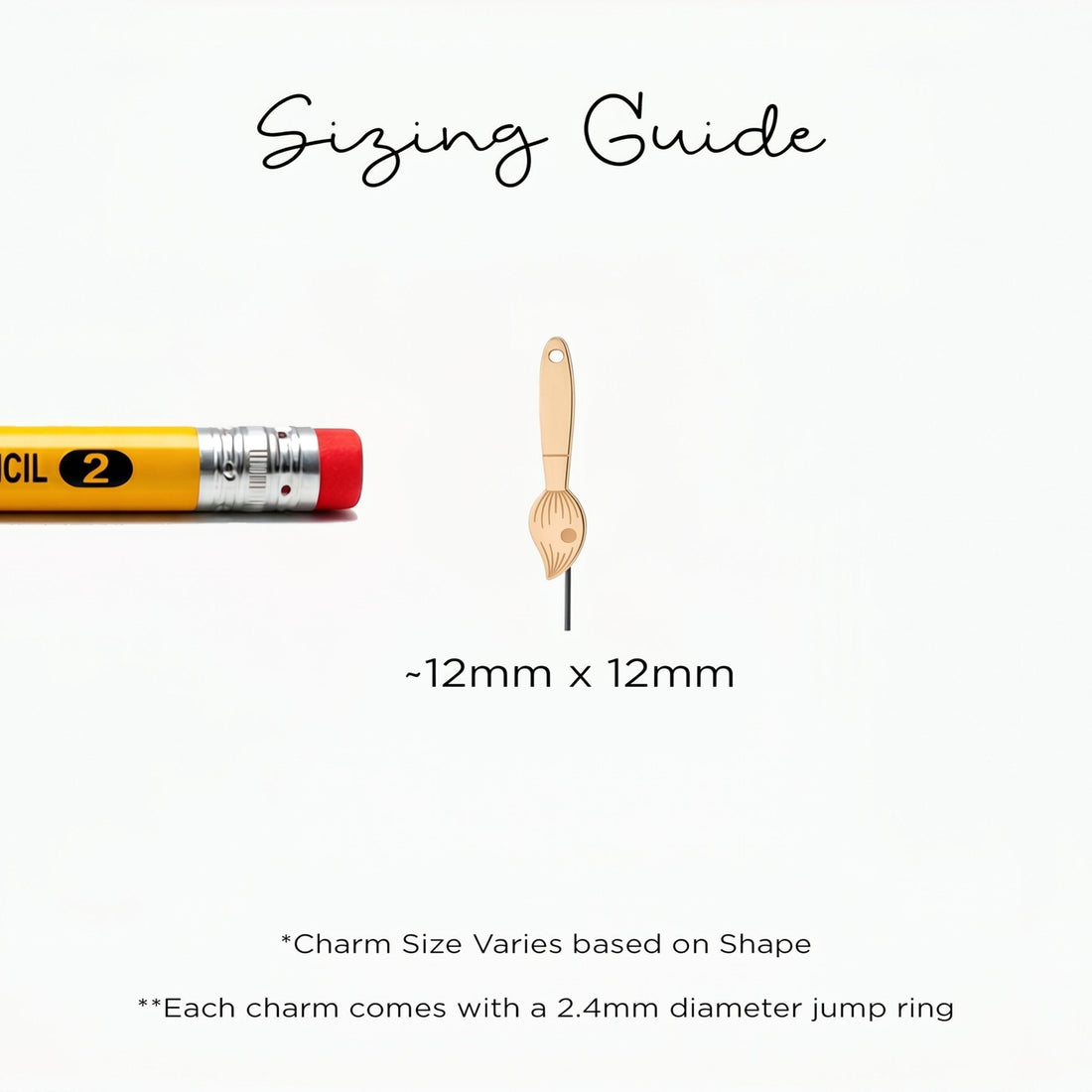 Paint Brush Charm Beady Necklace