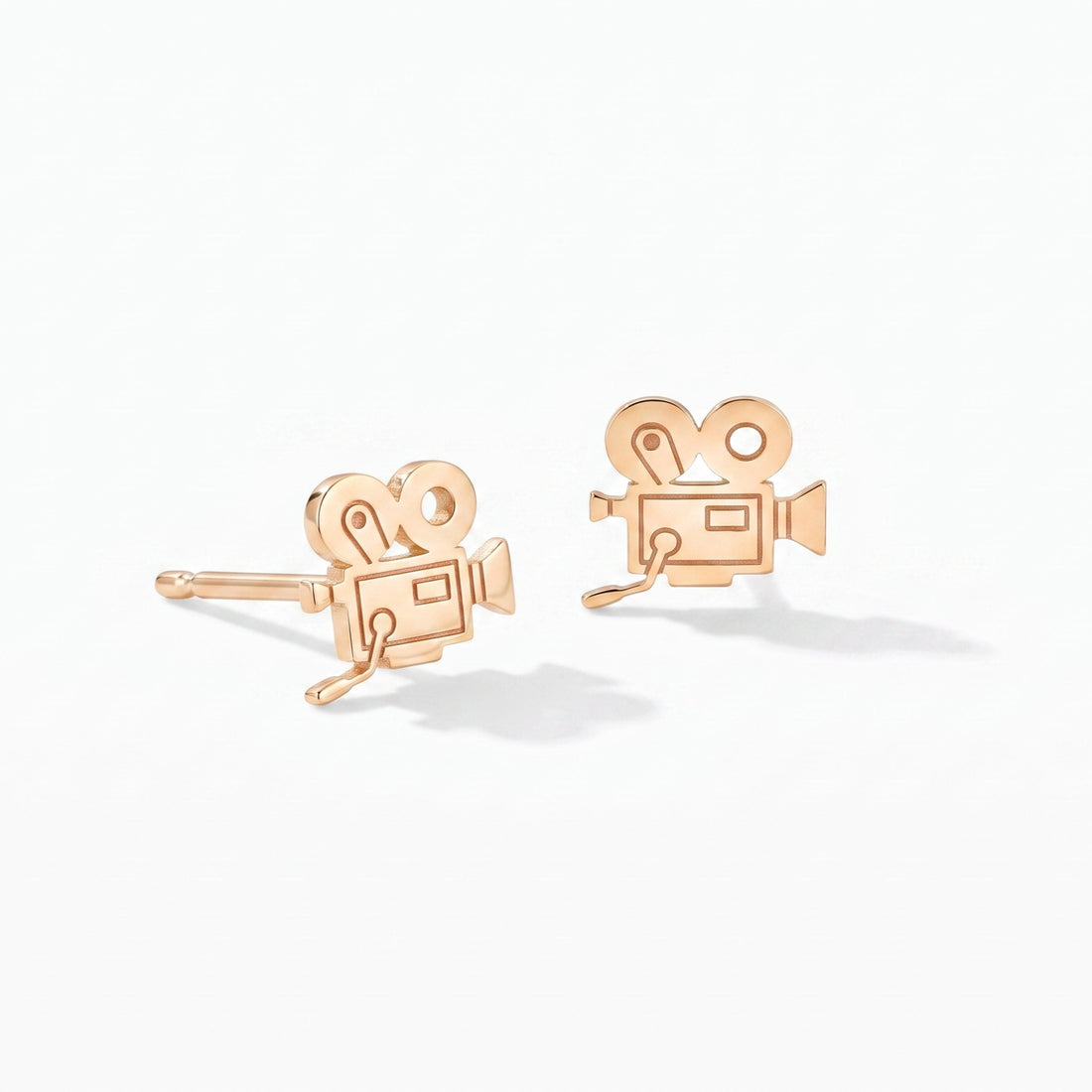 Movie Camera Charm Stud Earrings