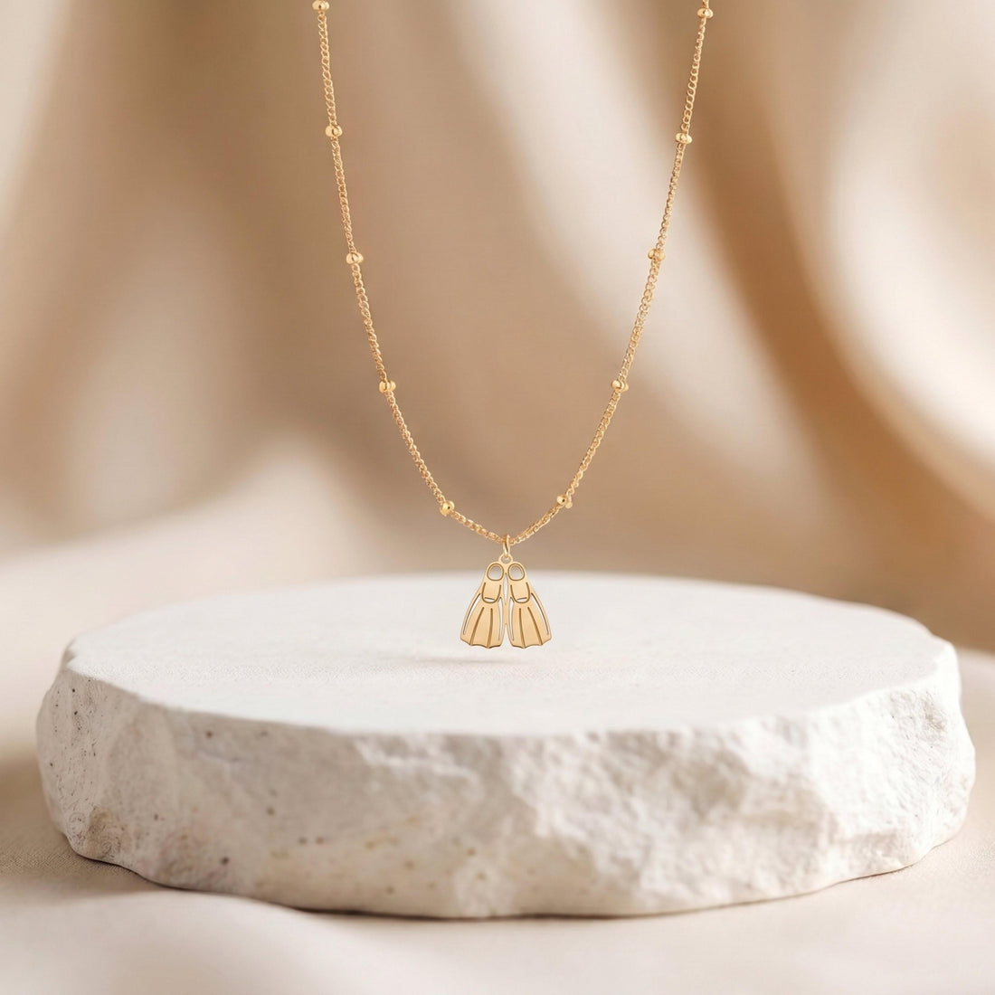 Diver Flippers Charm Necklace