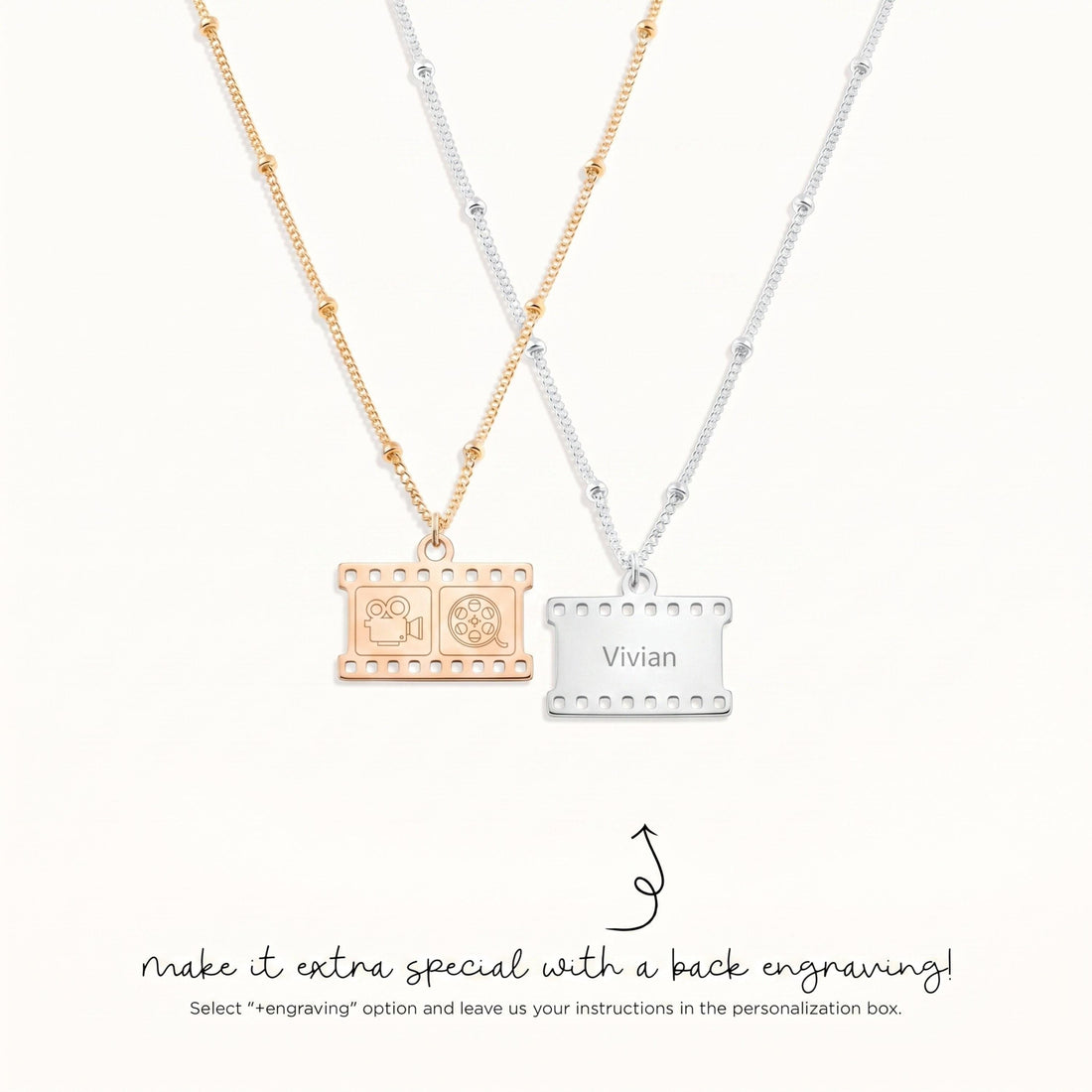 Film Strip Charm Necklace