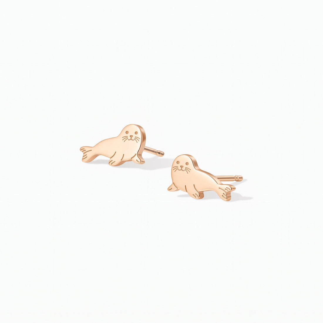 Harbor Seal Charm Stud Earrings
