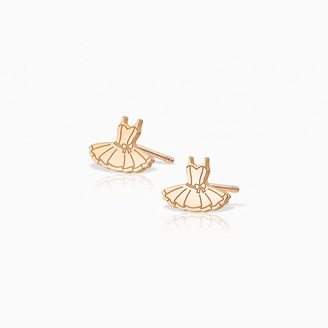 Ballet Dress Charm Stud Earrings