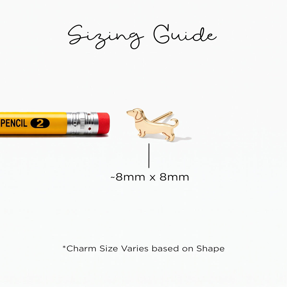 Dachshund Charm Stud Earrings