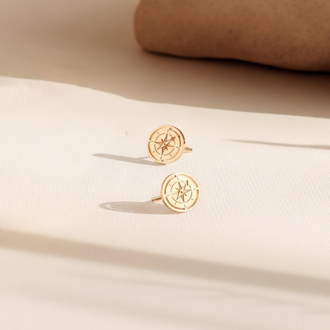 Compass Direction Stud Earrings