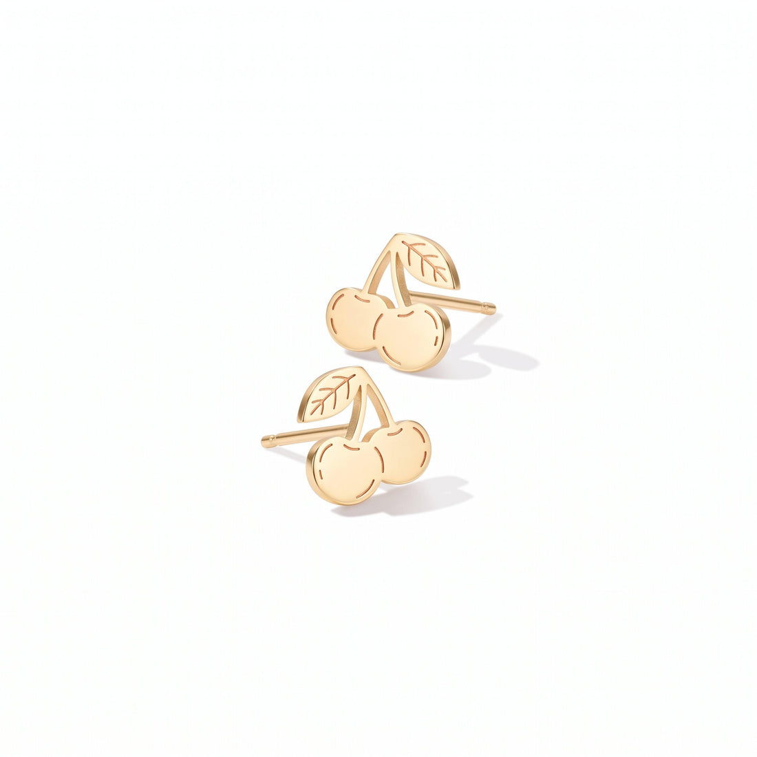 Cherry Pair Charm Stud Earrings