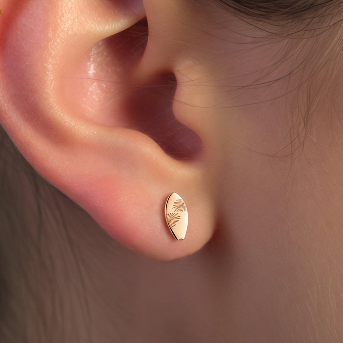 Surfboard Charm Stud Earrings