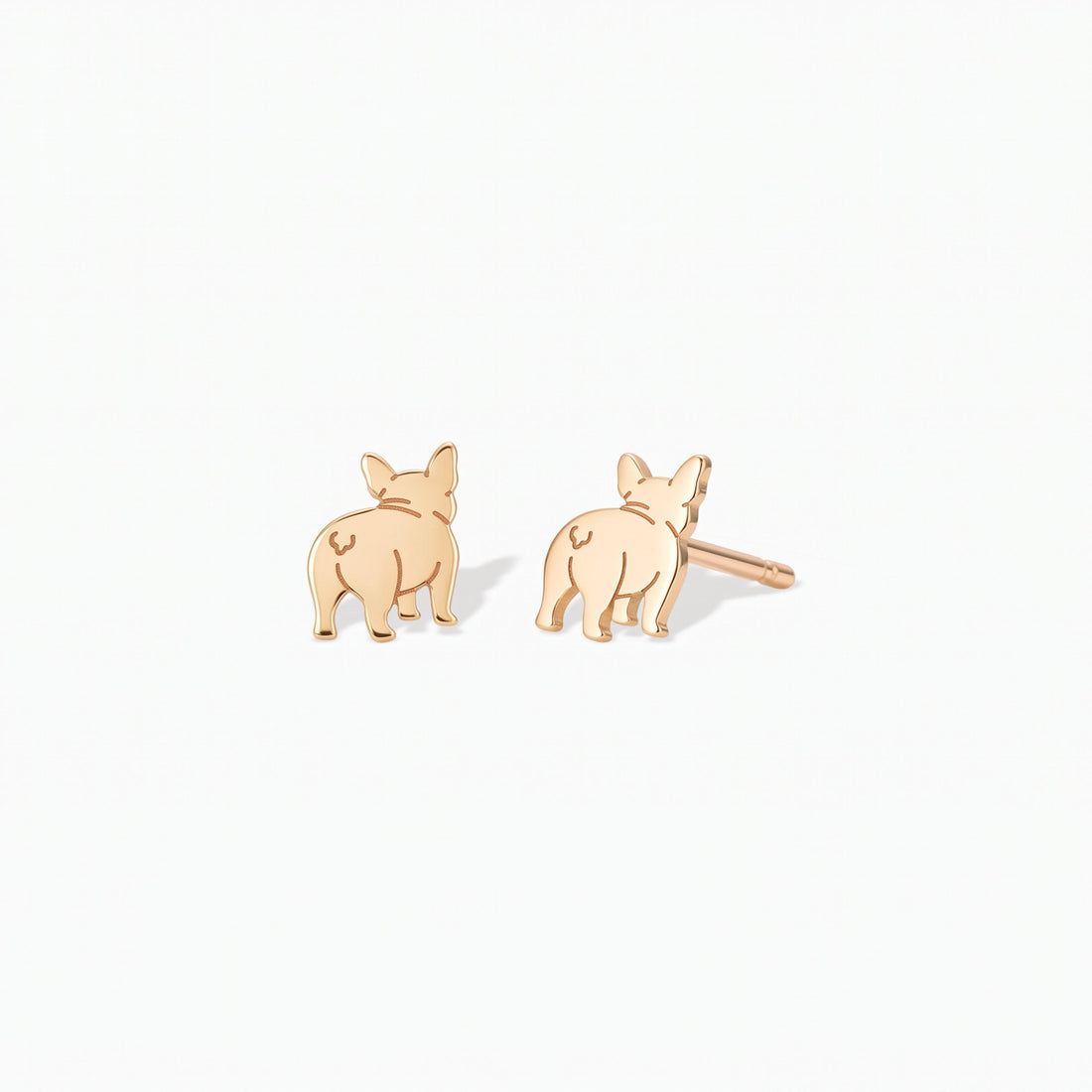 French Bulldog Charm Stud Earrings