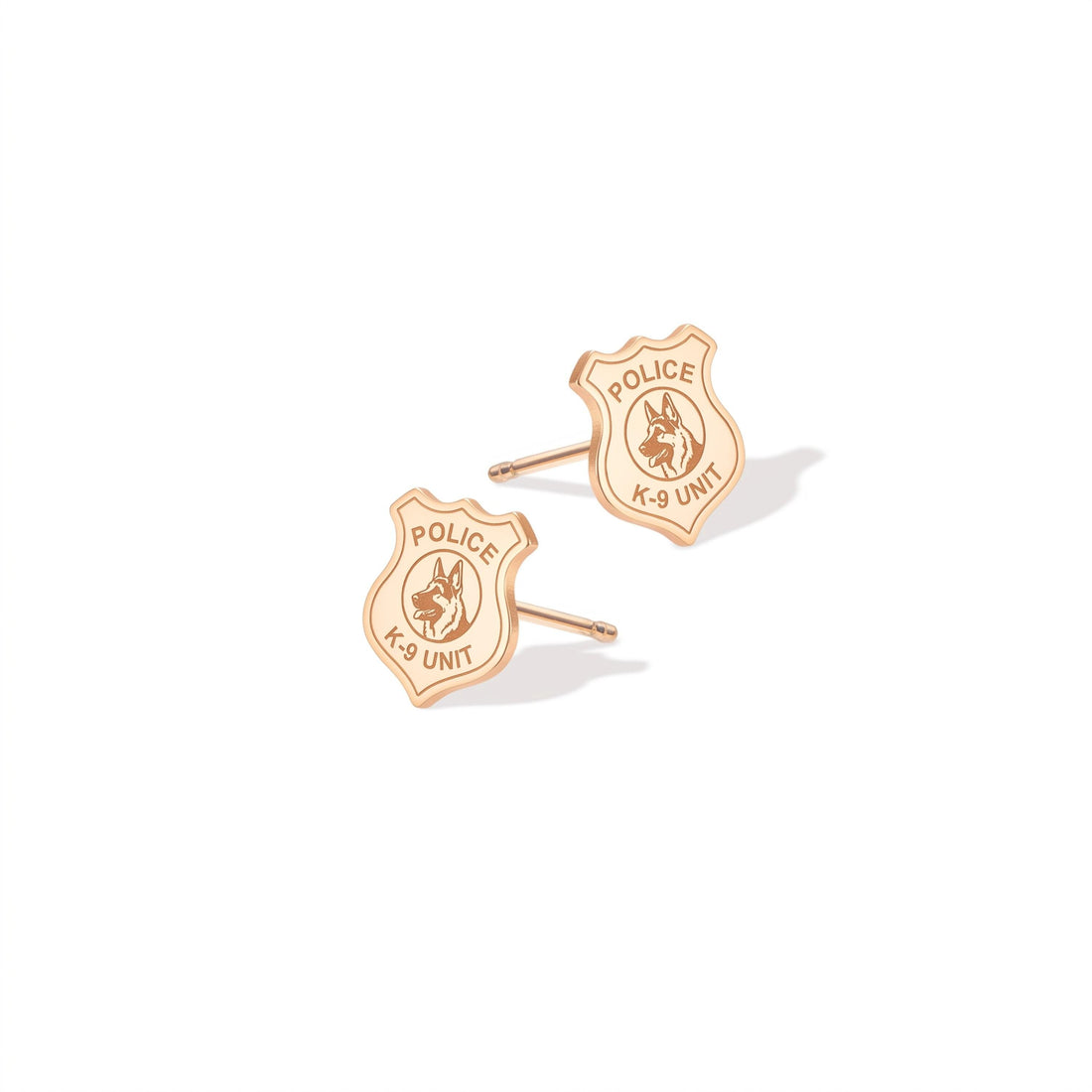 German Shepherd Charm Stud Earrings