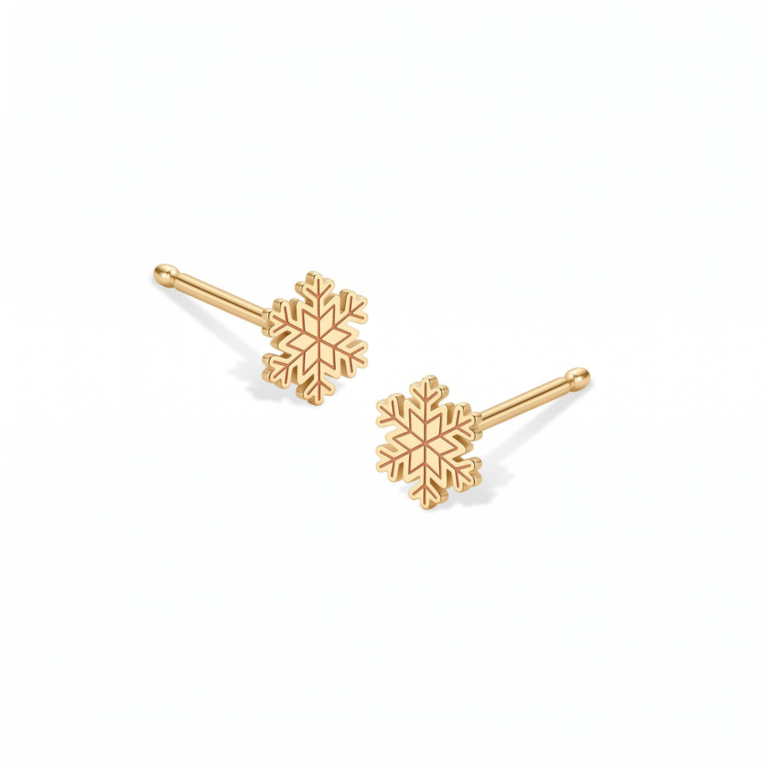 Snowflake Charm Stud Earrings