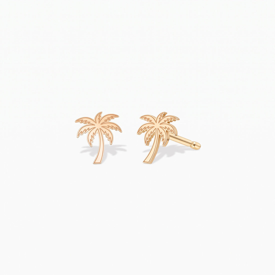 Palm Tree Charm Stud Earrings