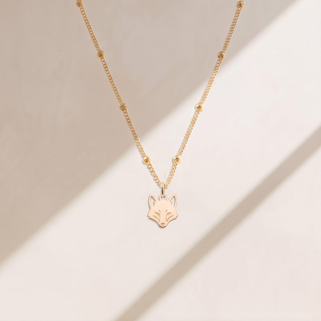 Fox Head Charm Necklace