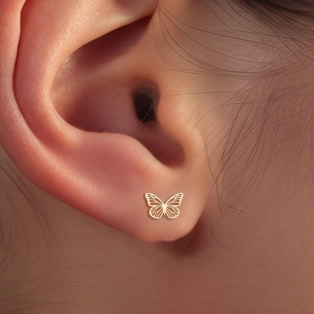 Butterfly Cutout Stud Earrings
