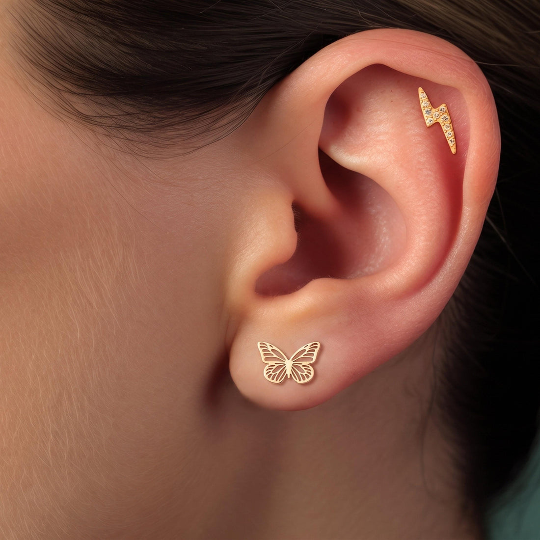 Butterfly Cutout Stud Earrings