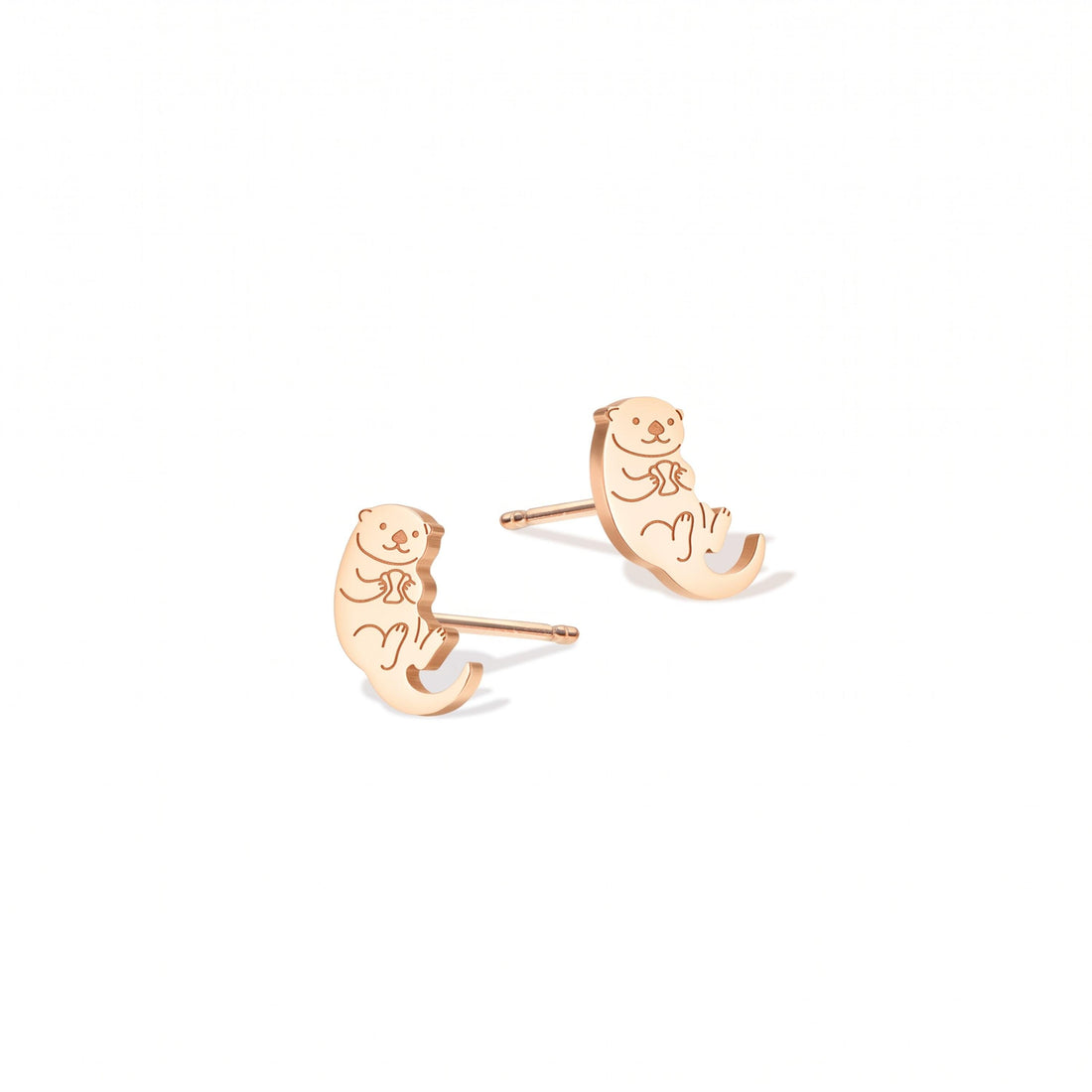 Eating Otter Stud Earrings
